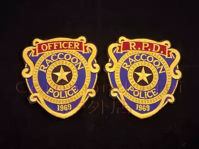 Biochemical crisis 2 remake Biohazard re2 Raccoon City R P D RPD badge Velcro