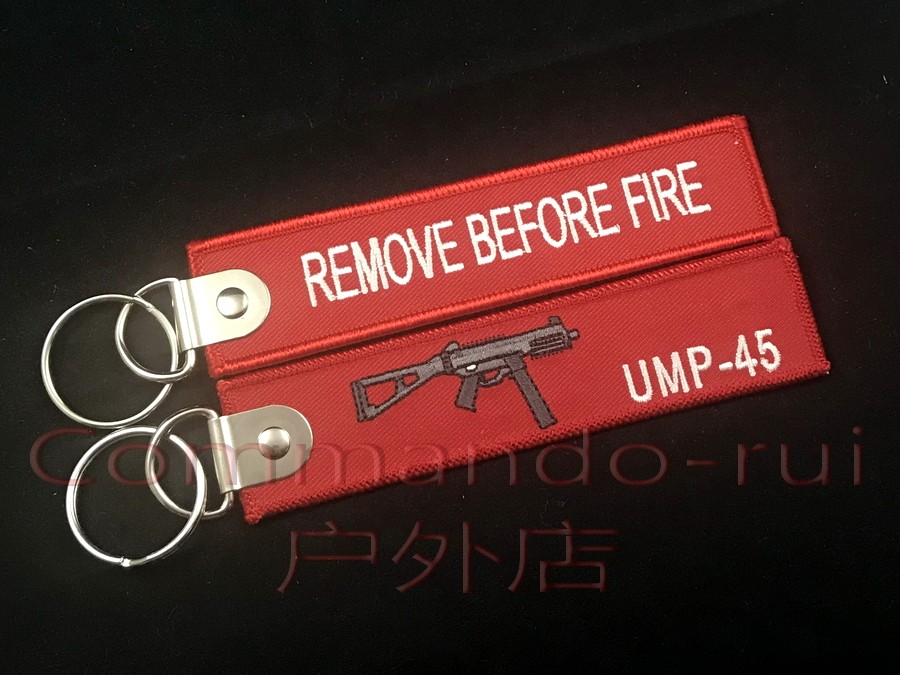 UMP-45 Submachine Gun REMOVE BEFORE FIRE Remove Keychain Zipper Buckle Before Shooting