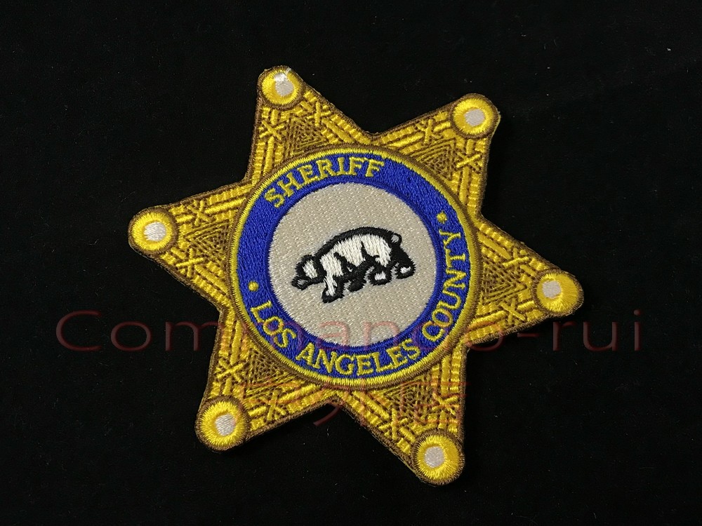 Los Angeles County Sheriff LASD Hexagon Arm Badge in Los Angeles County, USA