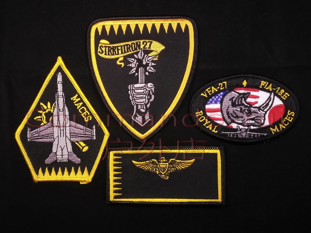 US Navy VFA-27 Royal Hammer Royal Maces Squadron F A-18E Sets Badge 
