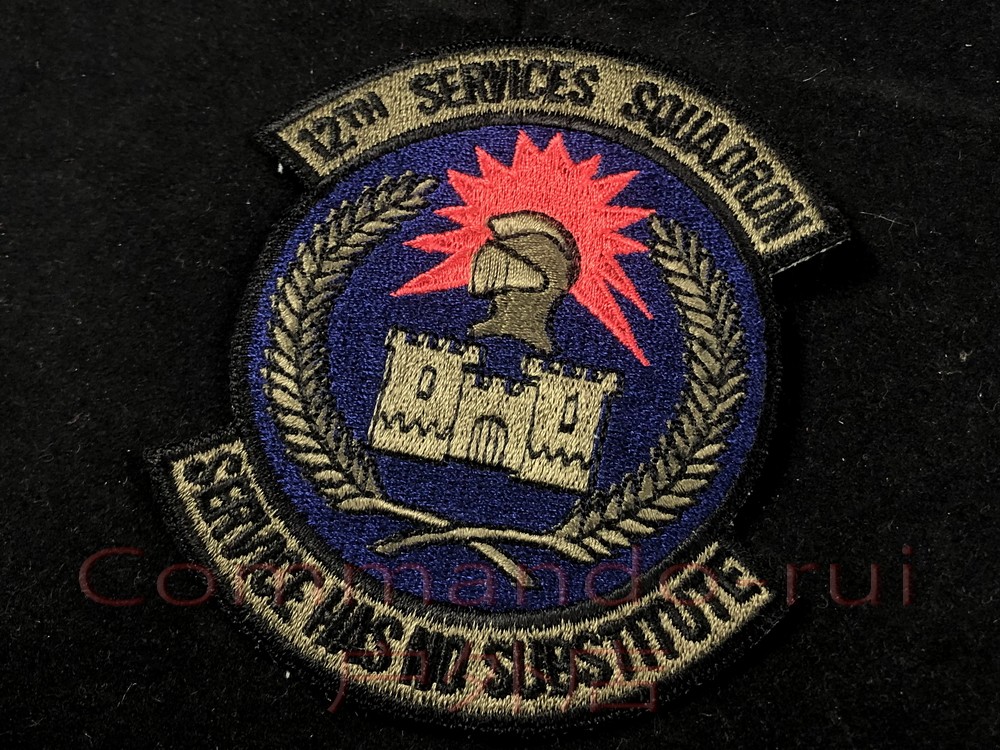 U.S. Air Force 12th Logistics Squadron 12th Services Squadron Embroidered Badge Sticker