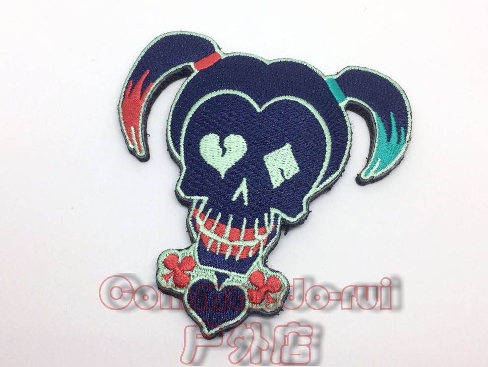 X Contingent Suicide Squad Skeleton Clown Girl Harley Quinn Hale Quinn Badge Arm Badge 
