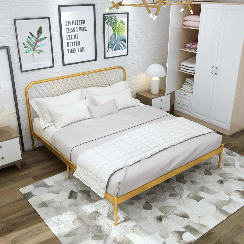 Nordic iron bed in iron frame bed in cot double bed 1 5 m economy 1 8 m iron bed