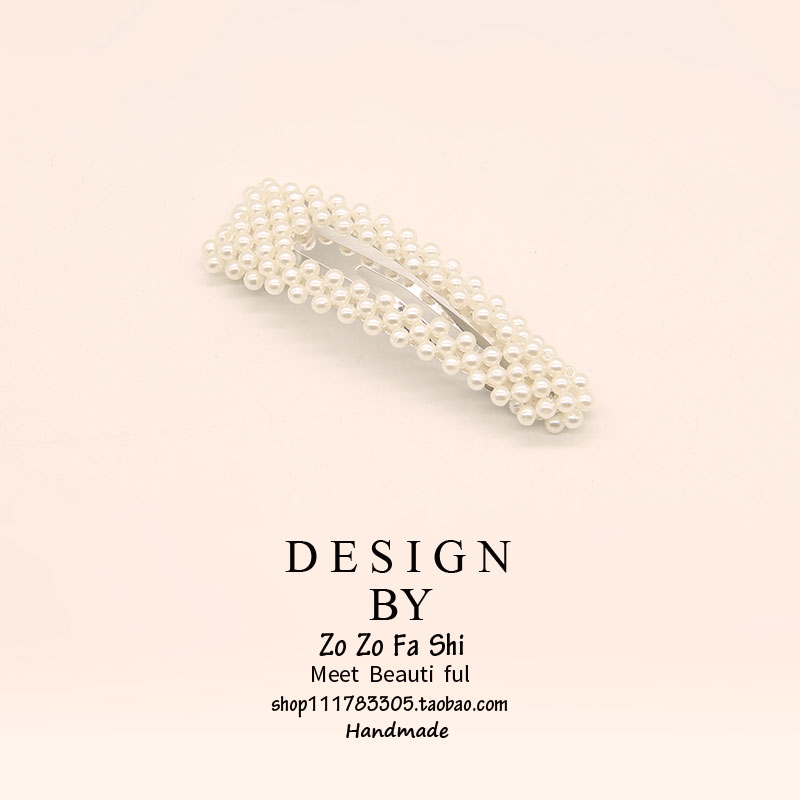 Net red ins Pearl kẹp tóc nữ kẹp tóc 2018 mới bên clip clip clip mũ nón từ clip clip bangs clip - Phụ kiện tóc shop bán dây buộc tóc đẹp