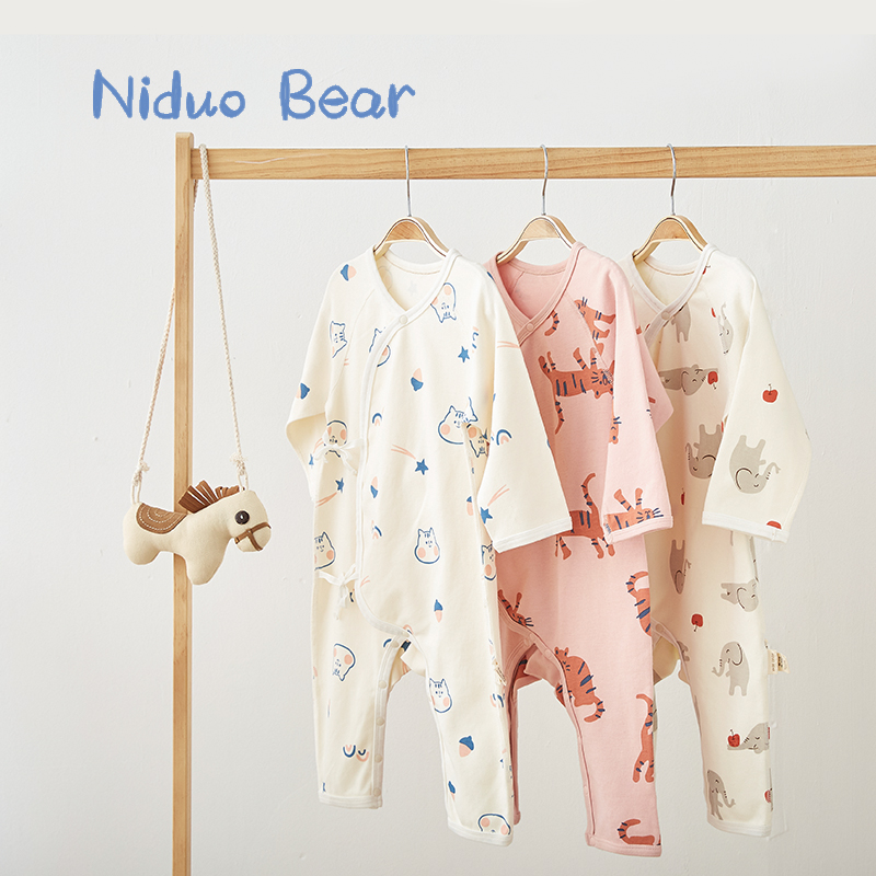 Niduo bear 2021 baby clothes newborn jumpsuit spring and autumn cotton horse cotton monk clothes baby climbing clothes