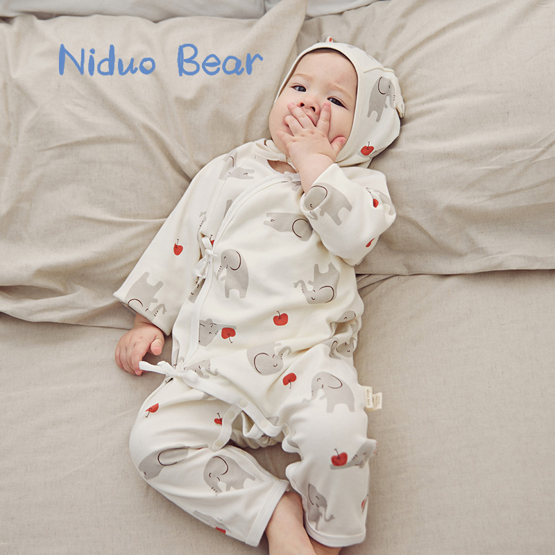 Niduo bear 2021 baby clothes newborn jumpsuit spring and autumn cotton horse cotton monk clothes baby climbing clothes