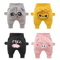 Baby High Waist Care Belly Pants Spring Children Big Fart Pants Pants Spring Autumn Money Boy Harun Pants Woman Baby Boy