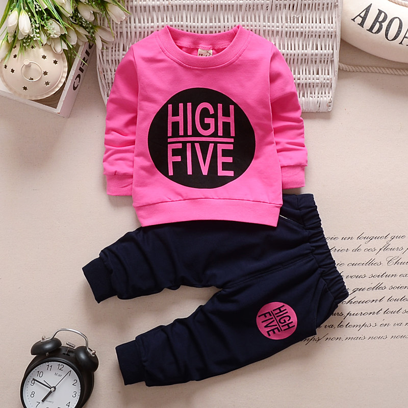 Girls spring suit cartoon children's spring and autumn sports suit female baby baby long-sleeved 1-2-3 years old tide clothes