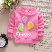 Girl Clothing Children T-Shirt Long Sleeve Pure Cotton Girl Beating Undershirt Spring Autumn Season Baby Blouse Baby Spring Dress Korean Version