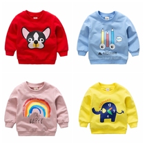 Girls long sleeve T-shirt 2022 Korean version Spring blouse Childrens spring and autumn beat bottom shirt male baby autumn clothing baby sweatshirt