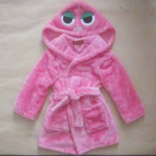 宝宝秋冬装 男大童儿童珊瑚绒加厚睡袍浴袍 男