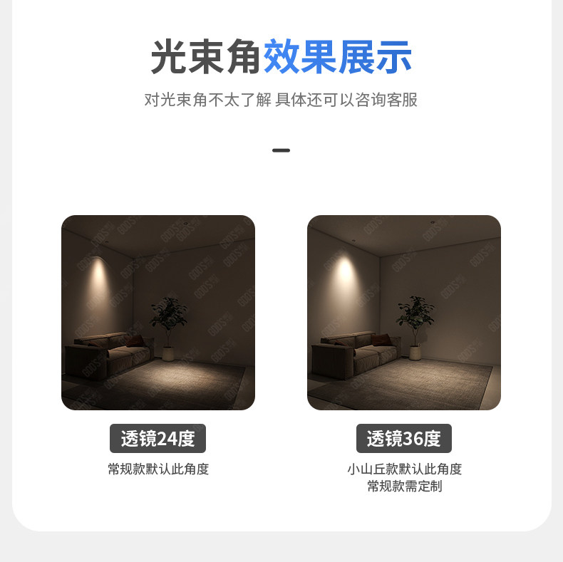 可拉伸缩射灯led嵌入式旋转可调角度背景墙照画玄关高显色象鼻cob 图文详情 17