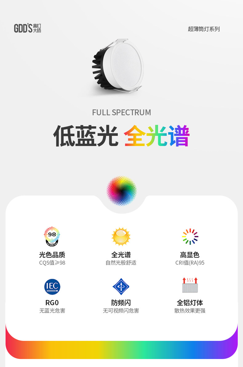 超薄窄边框筒灯嵌入式led家用天花灯走廊玄关桶灯洞灯智能家用led 图文详情 4