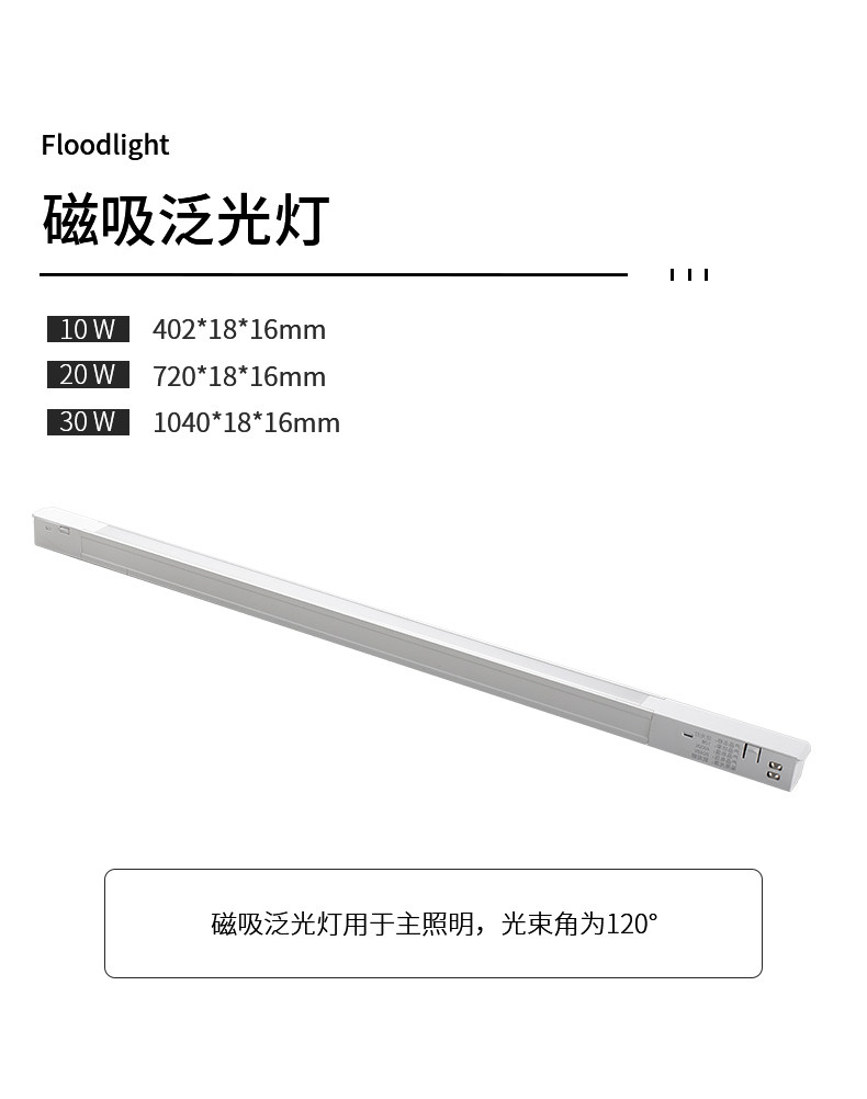 超薄磁吸轨道灯2cm明装家用射灯客厅白色led极窄无主灯免吊顶智能 图文详情 16