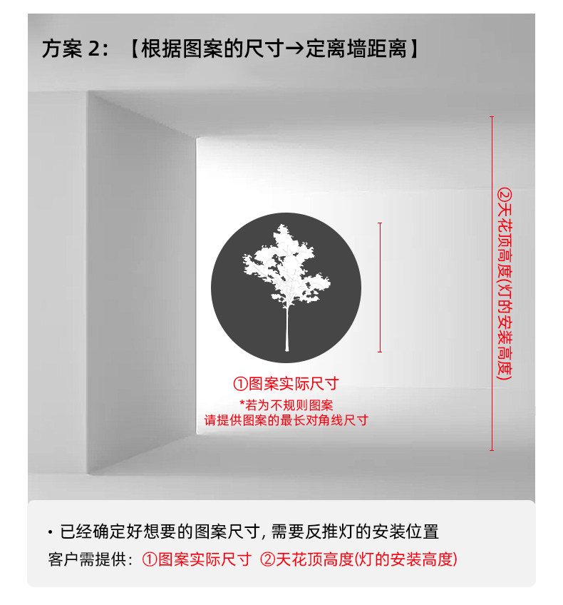 LED投影灯射灯图案定制文字古诗词中古包豪斯不锈钢地面背景切光 图文详情 13