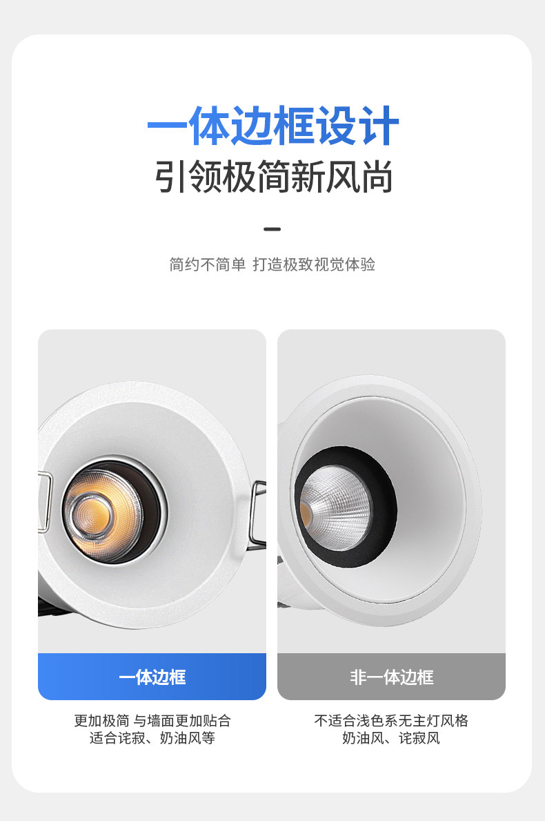防水防眩小射灯嵌入式55开孔奶油风led阳台厨房卫生间浴室无主灯 图文详情 15