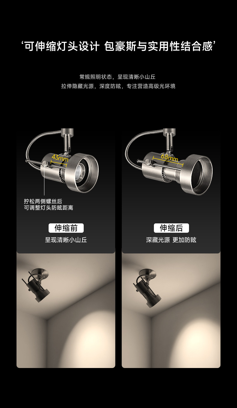 包豪斯壁灯床头不锈钢明装射灯中古工业风卧室客厅照画灯氛围灯具 图文详情 10