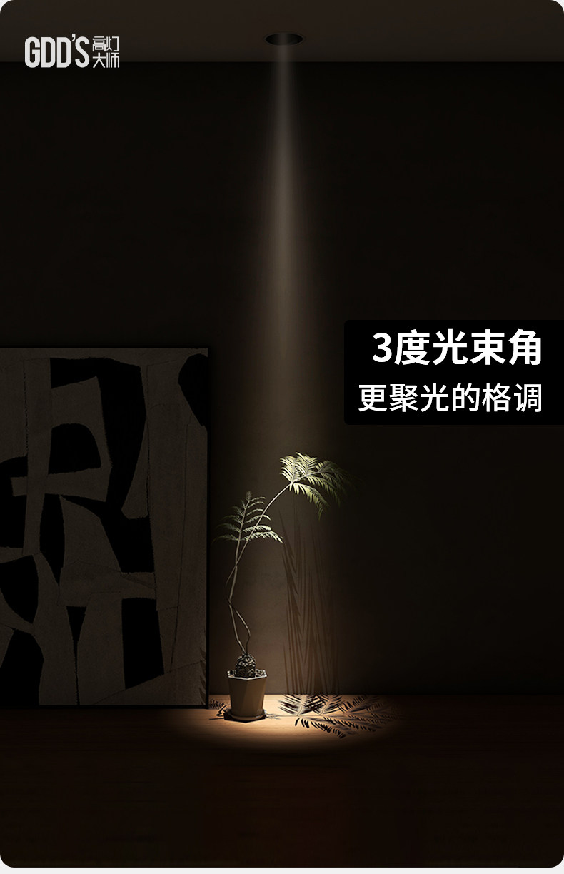小角度射灯3度光束角聚光射灯玄关一束光嵌入式氛围家用吊顶餐桌 图文详情 5