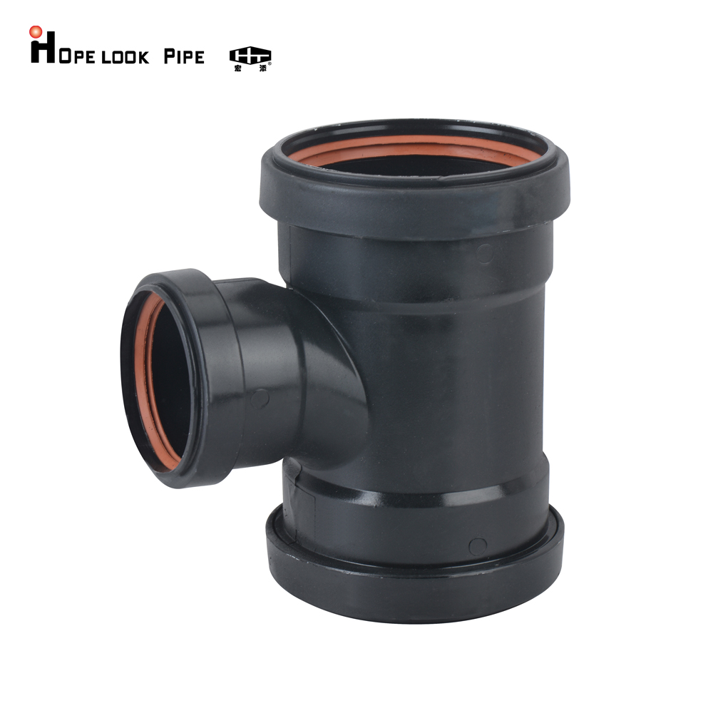 Macro - add silent drainage pipe PE single - layer silent drainage pipe heterogeneous three - way hot melt insertion connection