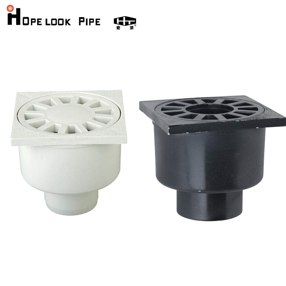 Macro - additive drainage pipe anti - odor - leakage pipe PP PE plastic square ground leakage washing machine ground leakage
