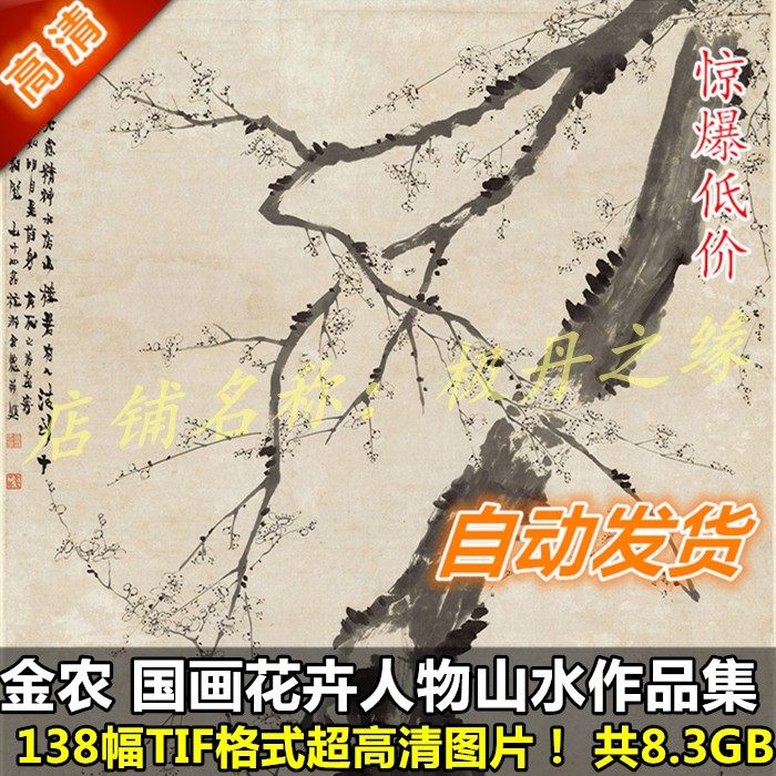 National Paintings Ultra High Qing Pictures Gold Farmers Works Paintings Collection 138 Full Set Flower Figures Landscape Material Print Spray Painting