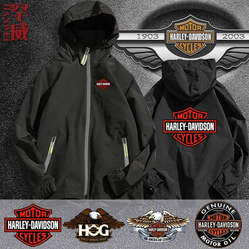 HarleyDavidson Harley Motorcycle Motorcycle Club Áo khoác trùm đầu Quần áo nam và nữ Áo hoodie Quần áo hàng đầu - Cao bồi