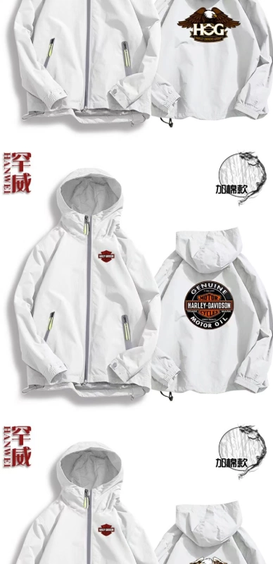 HarleyDavidson Harley Motorcycle Motorcycle Club Áo khoác trùm đầu Quần áo nam và nữ Áo hoodie Quần áo hàng đầu - Cao bồi