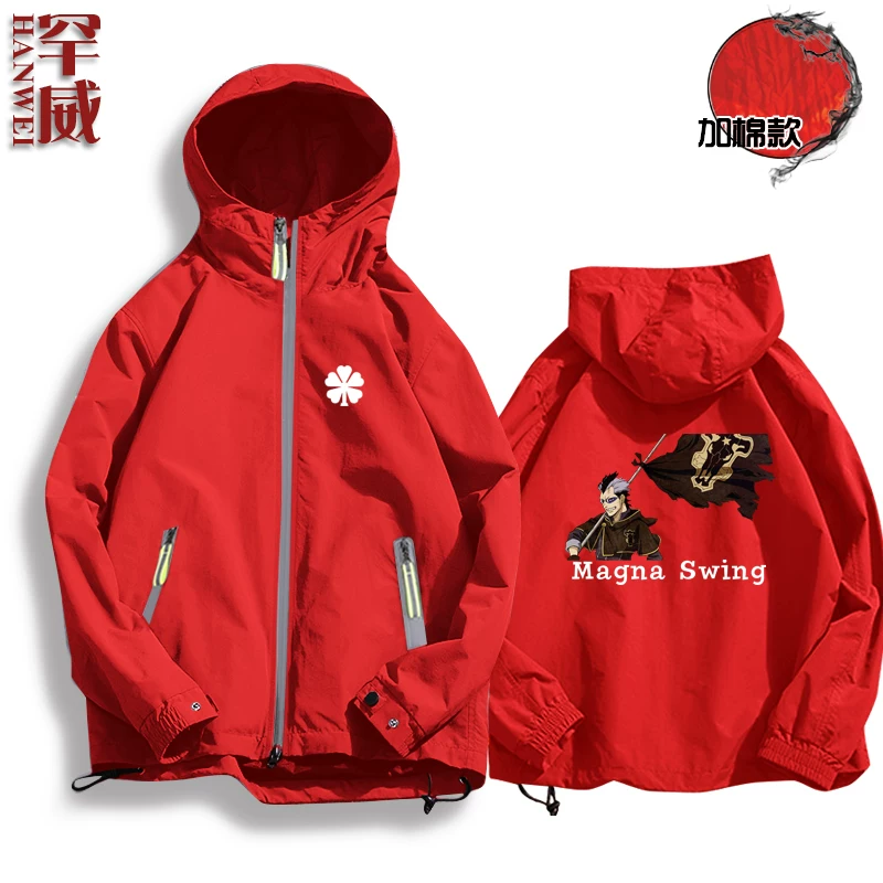 Черная CLOVER Black Penta Cao Comic Anime Surrounding Jacket Connect мужская и женская куртка шляпы держатели