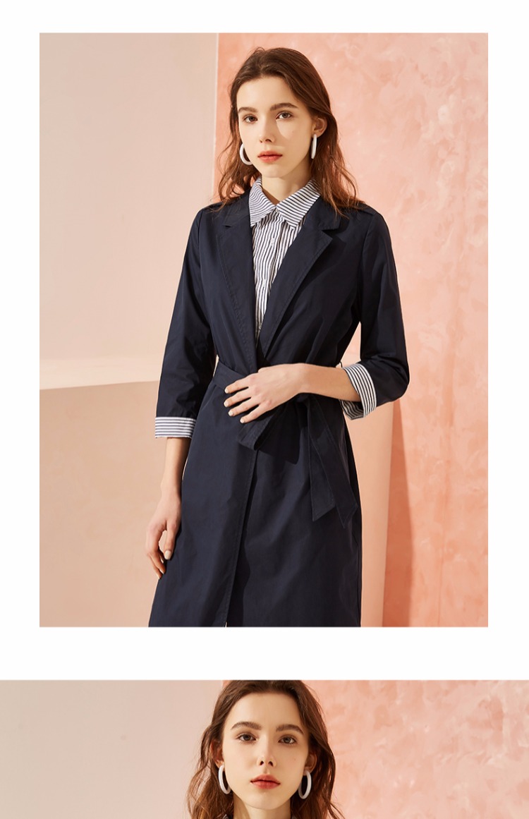 Áo khoác lửng nữ sinh Hàn Quốc 2019 áo khoác nữ mùa xuân kaki eo dài - Trench Coat mẫu áo khoác nữ đẹp
