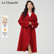 La Chapelle Wool Coat Women's 2024 Spring New Style Korean Style Versatile Bathrobe Lace-up Mid-Length Woolen Coat