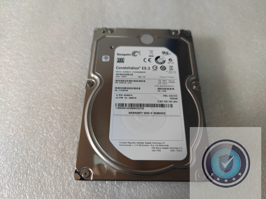 Lenovo Hijer RD640 650 2T 7 2K SATA 3 5 ST2000NM0033 03X3795 Hard disc