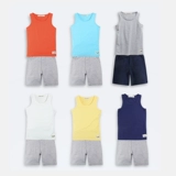 Детский комплект, спортивный костюм, жилет для мальчиков, шорты, майка топ