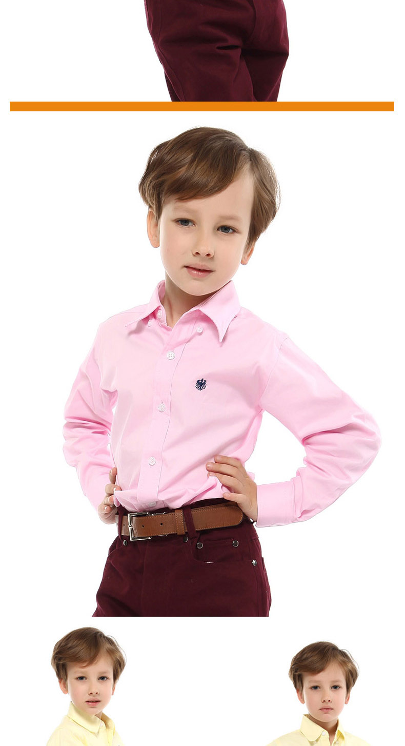 Áo sơ mi trắng trẻ em nam dài tay cho bé đồng phục học sinh lớn cotton cộng với áo nhung trắng dày xuân hè áo sơ mi trẻ em