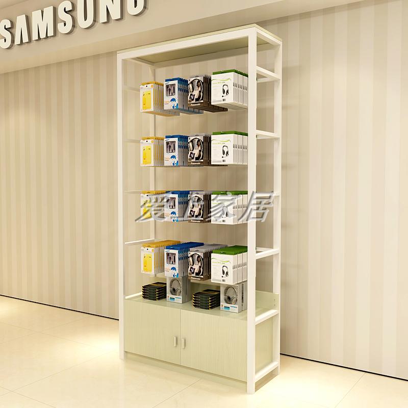 Mobile Phone Accessories Cabinet Display Stand Against The