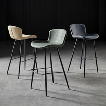 Nordic bar chair home modern simple backrest iron light luxury high bar stool high chair front desk cashier bar stool