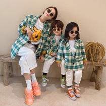 High-end pro-child clothing 2022 new tide family of three-mouth-fried street mother and mother female dress Spring and autumn clothes Yangqi Spring Style Jacket