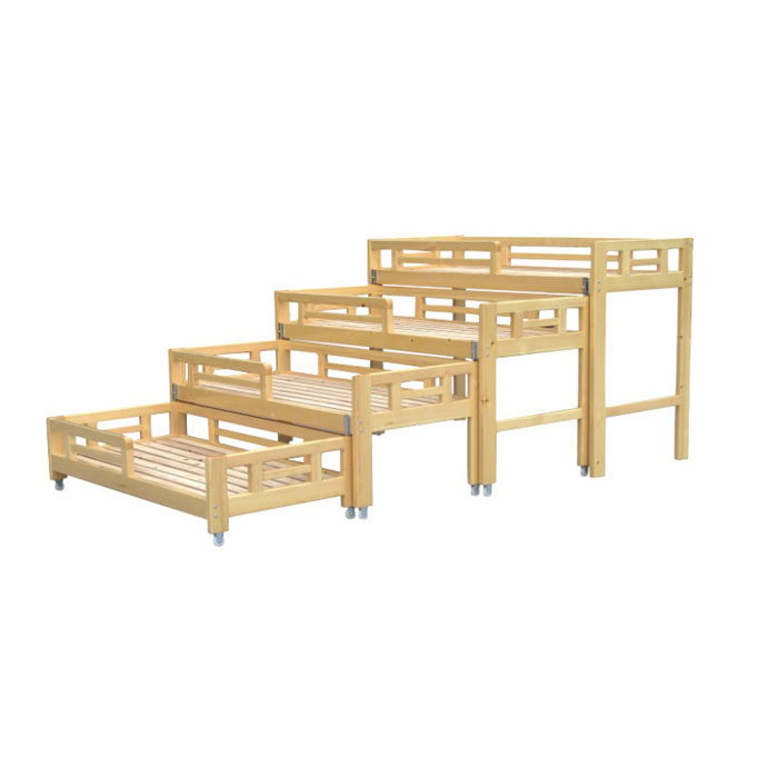 Special Price Kindergarten Special Push Pull Bed Combo Lunch Break Bed Log Four Beds Young Children's Bed Manufacturer Direct-Taobao
