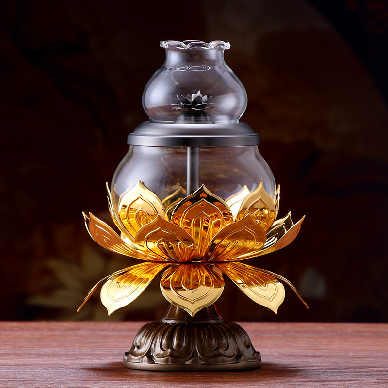 Yuantong craft supplies lotus oil lamp Taiwan Wanyutang for Buddha liquid butter lamp Changming lamp Buddha for lamp lamp