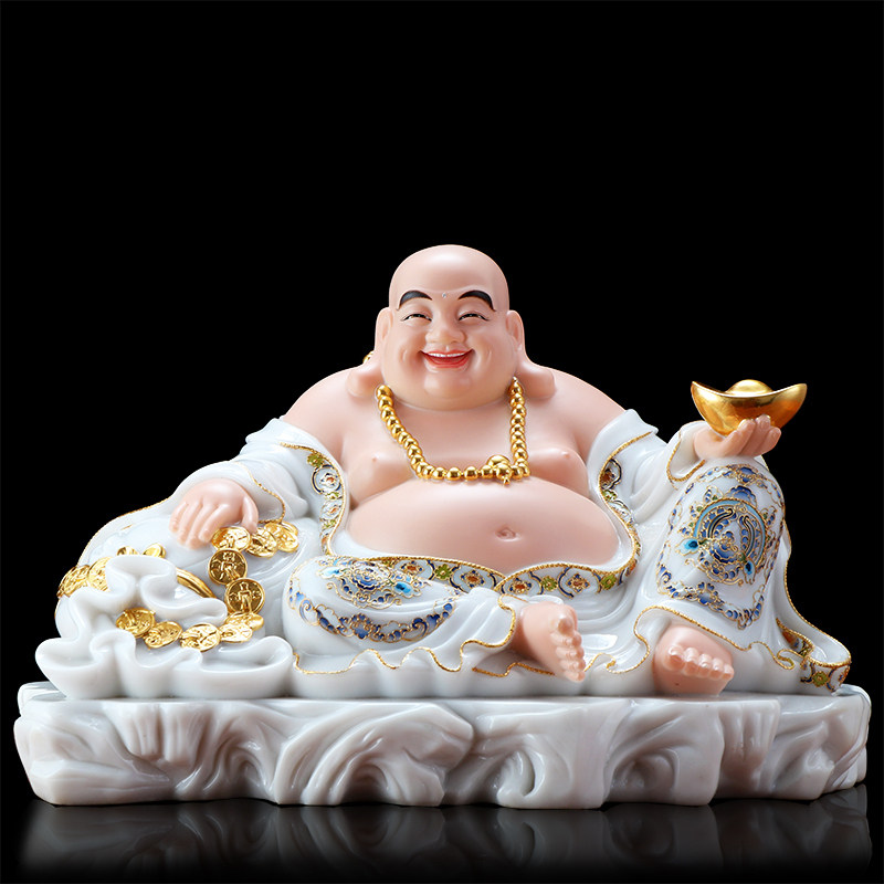 Round Tong Buddha Buddha Living Room for Big Belly Miller Laughing Buddha Household Receiving Fittings