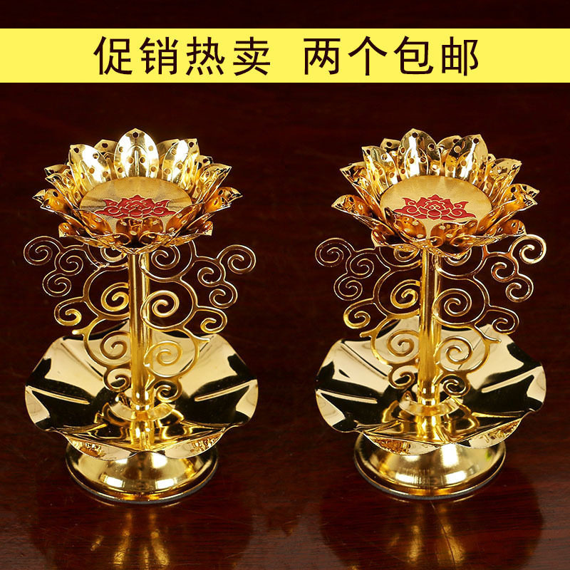 Round pass Buddha with lotus crisp oil lamp holder for the Buddha candle holder candle lamp holder for the lamp Buddha lamp for the rich and bright light