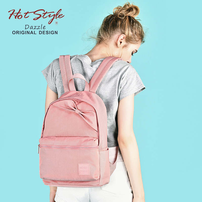 Hotstyle Pure Color Day Department Double Shoulder Bag Large Capacity Middle School Student High School Student Campus SHOULDER BAG