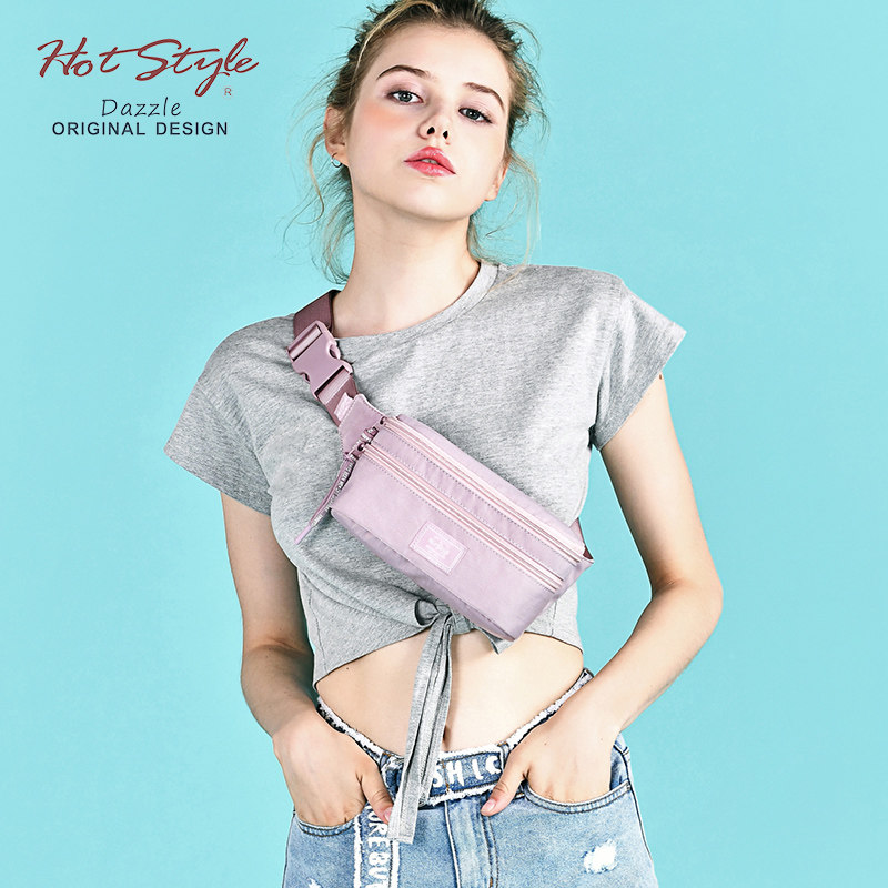 HOTSTYLE sports waist bag women's chest bag fashion running mini mobile phone bag tide ins Joker slung bag