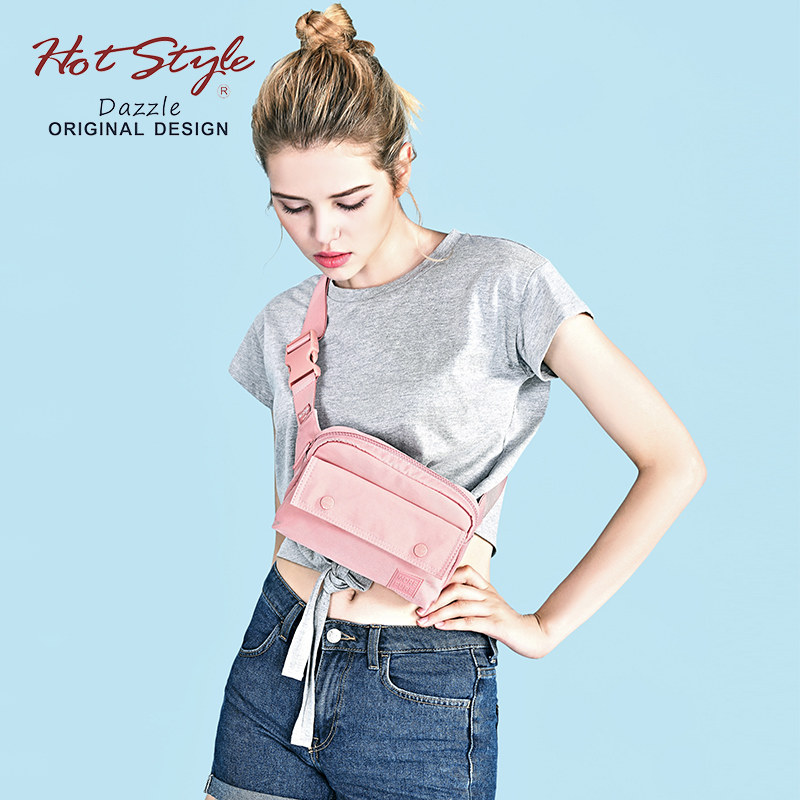 HOTSTYLE running sports waist bag female ins tide brand mobile phone bag messenger small bag large capacity all-match chest bag summer