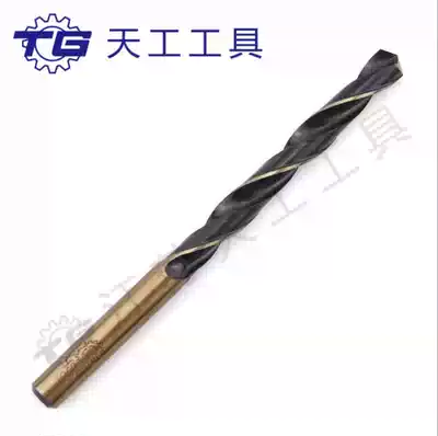 Jiangsu Tiangong high-quality black and yellow diamond 6542 straight shank M2 rolling high-speed mesh twist drill 11 1-12 5mm