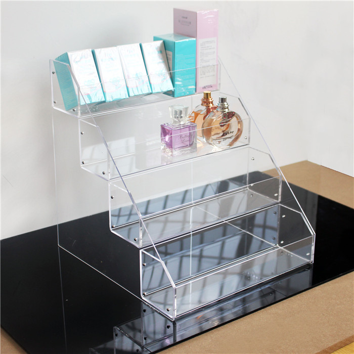 Transparent acrylic Fragrance Shelf Mask Shelf Cosmetic Shelve Skin Care Products Display Case Multilayer desktop containing box