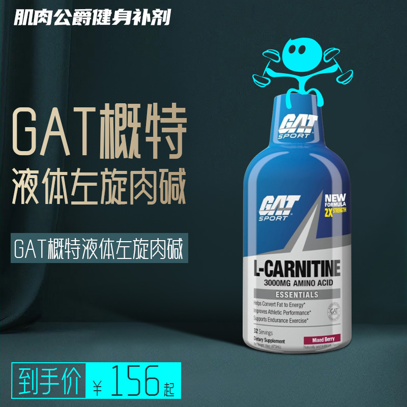GAT Outline Liquid L-Carnitine L-Carnitine Fitness Exercise Second L-100,000