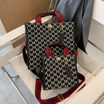  Net red with the same large shopping bag womens bag 2021 pet bag fashion denim shoulder handbag large capacity tote bag