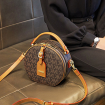 Autumn Winter New Handy Pet Backpack Round Cake Small Round Bag Retro Trendy Bags Mobile Phone Bag web Red Japanese