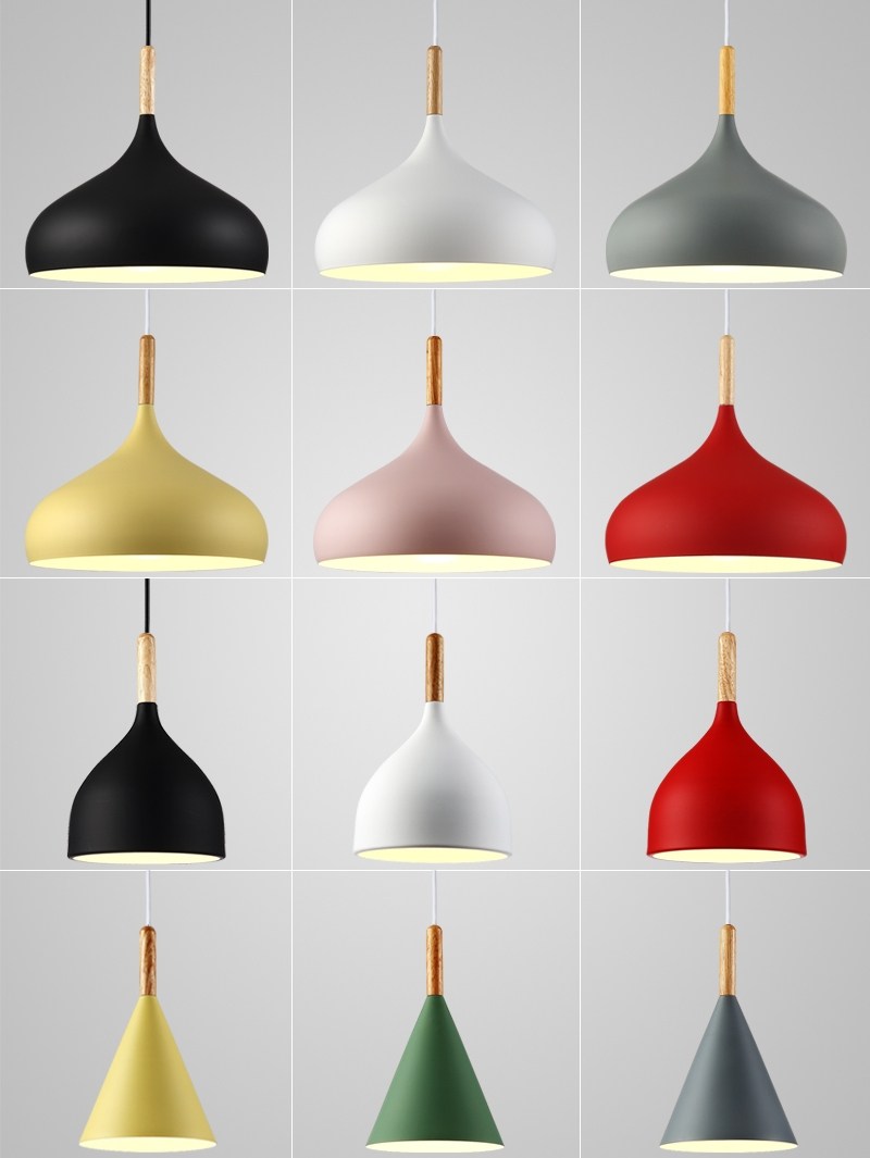 Simple and Stylish Nordic-Style Restaurant Pendant Light, Creative Design, Lighting for Guesthouses, Aluminum Lampshade, Buffet Shop Pendant Light