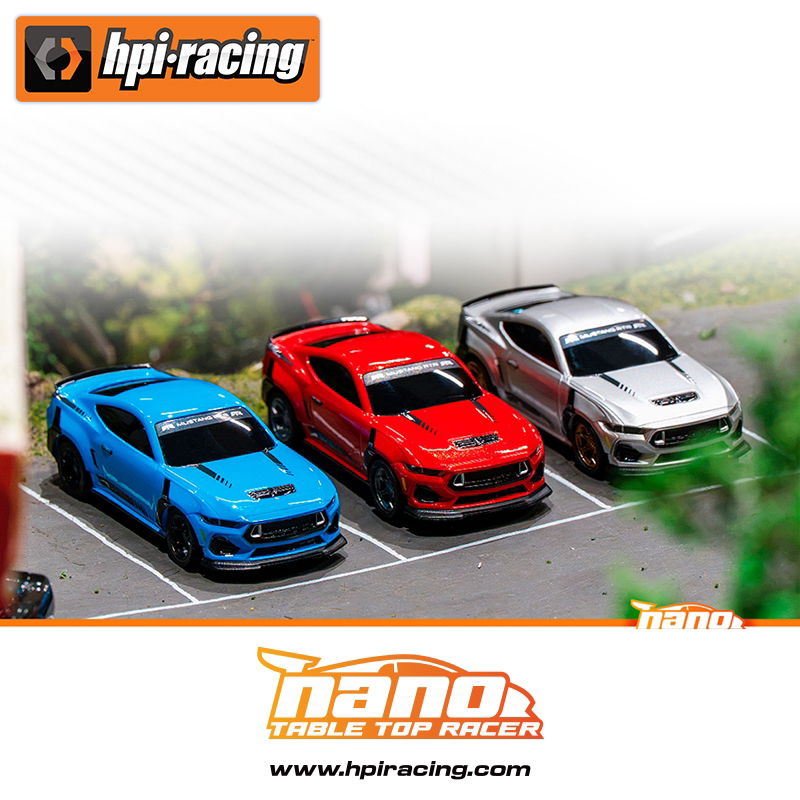 Hpi 1/64 Nano Ford Mustang Gt Brushed Rear-Wheel Drive Full-Scale Lighting Linkage Rc Remote Control Car Toy